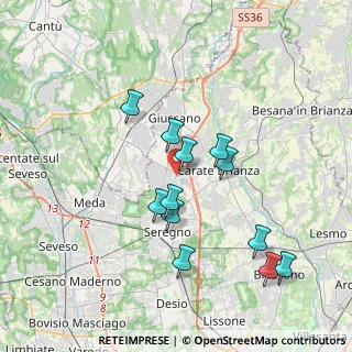 Mappa Via Po, 20833 Verano Brianza MB, Italia (3.4425)