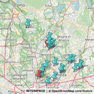 Mappa Via Po, 20833 Verano Brianza MB, Italia (8.8075)