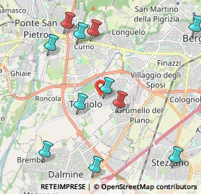 Mappa Uffici: Via delle Betulle, 24048 Treviolo BG, Italia (2.55917)