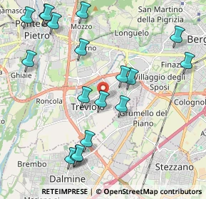 Mappa Via delle Betulle, 24048 Treviolo BG, Italia (2.38889)