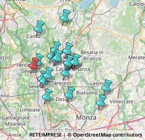 Mappa Via Vittorio Veneto, 20841 Carate Brianza MB, Italia (6.039)