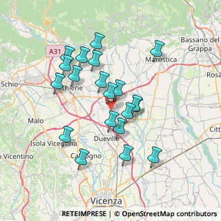 Mappa Via Belvedere, 36030 Montecchio Precalcino VI, Italia (6.616)