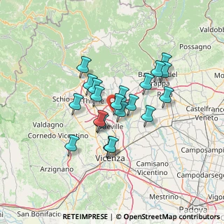 Mappa Via Belvedere, 36030 Montecchio Precalcino VI, Italia (10.6455)