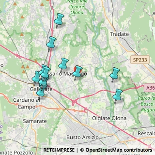 Mappa Via della Mezzanella, 21054 Fagnano Olona VA, Italia (3.9775)