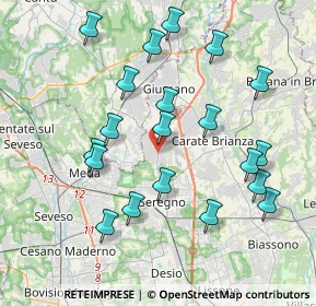 Mappa Via 4 Novembre, 20833 Seregno MB, Italia (4.015)