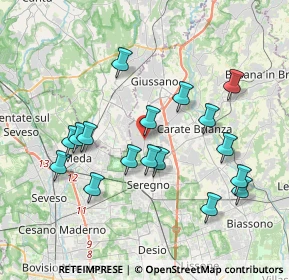 Mappa Via 4 Novembre, 20833 Seregno MB, Italia (3.72941)