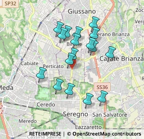 Mappa Via 4 Novembre, 20833 Seregno MB, Italia (1.55882)