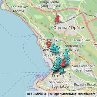 Mappa Via dei Carmelitani, 34136 Trieste TS, Italia (1.9215)