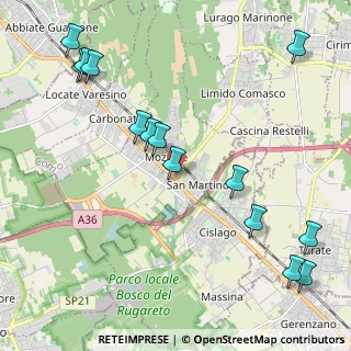 Mappa Piazza Luigi Einaudi, 22076 Mozzate CO, Italia (2.57786)