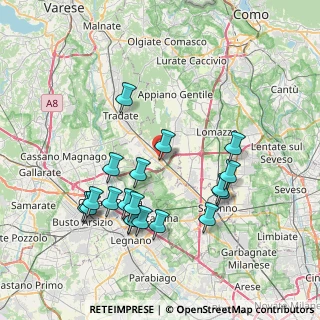 Mappa Piazza Luigi Einaudi, 22076 Mozzate CO, Italia (7.71474)