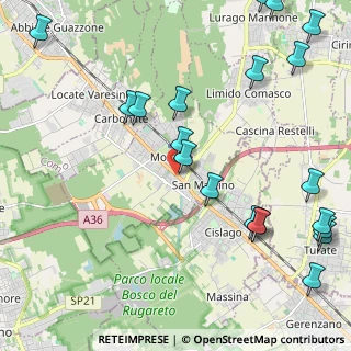 Mappa Via Alessandro Volta, 22076 Mozzate CO, Italia (2.8645)