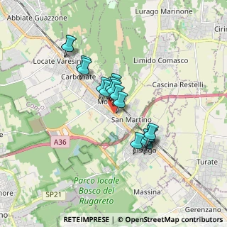 Mappa Via Alessandro Volta, 22076 Mozzate CO, Italia (1.32611)