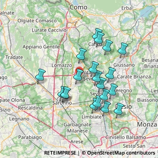 Mappa Via Vittorio Veneto, 20020 Misinto MB, Italia (6.835)