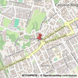 Mappa Via Giacomo Matteotti,  5, 21012 Cassano Magnago, Varese (Lombardia)