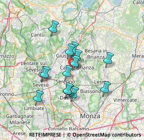 Mappa Via Bezzecca, 20841 Carate Brianza MB, Italia (5.57643)