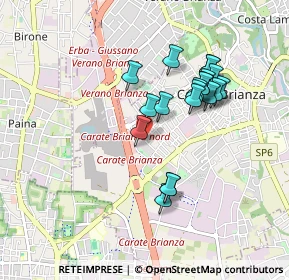 Mappa Via Bezzecca, 20841 Carate Brianza MB, Italia (0.7935)