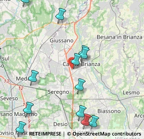 Mappa Via Bezzecca, 20841 Carate Brianza MB, Italia (5.22385)