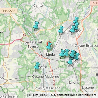 Mappa Via delle Brughiere, 20821 Meda MB, Italia (4.00462)