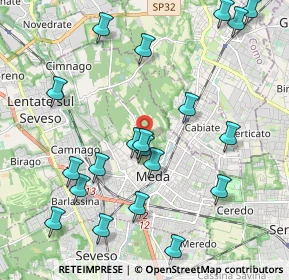 Mappa Via delle Brughiere, 20821 Meda MB, Italia (2.33)