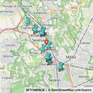 Mappa Via Venezia, 20823 Lentate sul Seveso MB, Italia (1.518)