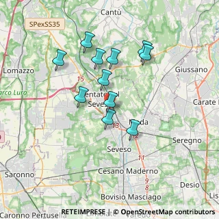 Mappa Via Venezia, 20823 Lentate sul Seveso MB, Italia (3.08636)