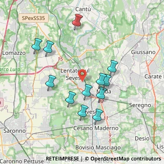 Mappa Via Venezia, 20823 Lentate sul Seveso MB, Italia (3.60667)