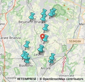 Mappa Via Wolfgang Amadeus Mozart, 23880 Casatenovo LC, Italia (3.694)