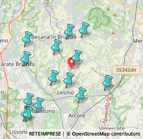 Mappa Via Wolfgang Amadeus Mozart, 23880 Casatenovo LC, Italia (4.38143)