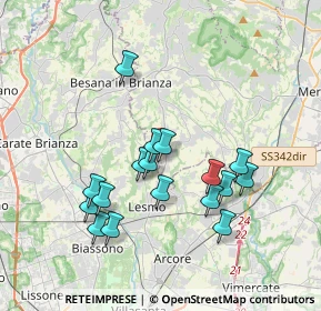 Mappa Via Wolfgang Amadeus Mozart, 23880 Casatenovo LC, Italia (3.44)