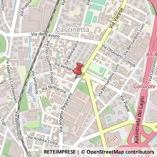 Mappa Via A. Pegoraro, 45, 21013 Gallarate, Varese (Lombardia)
