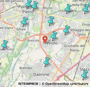 Mappa Via Due Giugno, 24048 Treviolo BG, Italia (3.12714)