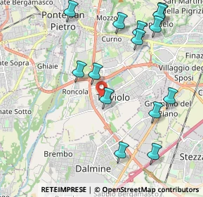 Mappa Via Due Giugno, 24048 Treviolo BG, Italia (2.345)