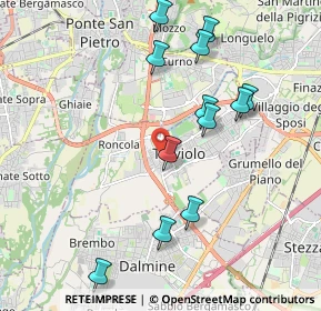 Mappa Via Due Giugno, 24048 Treviolo BG, Italia (2.045)