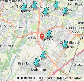 Mappa Via Due Giugno, 24048 Treviolo BG, Italia (2.21727)