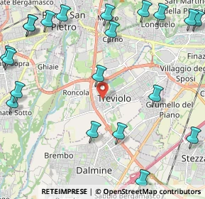 Mappa Via Due Giugno, 24048 Treviolo BG, Italia (3.087)