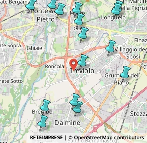 Mappa Via Due Giugno, 24048 Treviolo BG, Italia (2.624)
