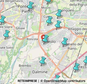 Mappa Via Due Giugno, 24048 Treviolo BG, Italia (2.84786)