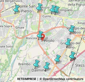 Mappa Via Due Giugno, 24048 Treviolo BG, Italia (2.55917)