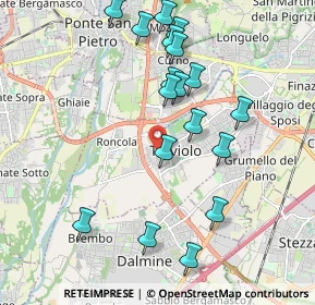 Mappa Via Due Giugno, 24048 Treviolo BG, Italia (2.02556)