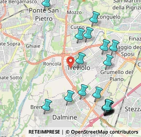 Mappa Via Due Giugno, 24048 Treviolo BG, Italia (2.5055)