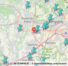 Mappa Via Due Giugno, 24048 Treviolo BG, Italia (6.32579)