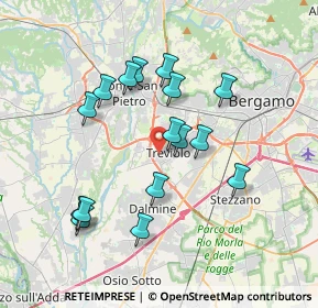 Mappa Via Due Giugno, 24048 Treviolo BG, Italia (3.39438)