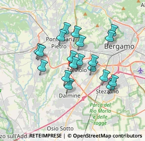 Mappa Via Due Giugno, 24048 Treviolo BG, Italia (2.90316)