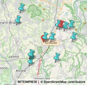 Mappa Via Giuseppe Mazzini, 23871 Lomagna LC, Italia (3.96769)