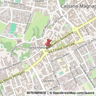 Mappa Piazza della Libertà, 2, 21012 Cassano Magnago, Varese (Lombardia)