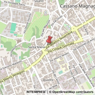 Mappa Via IV Novembre, 7, 21012 Cassano Magnago, Varese (Lombardia)