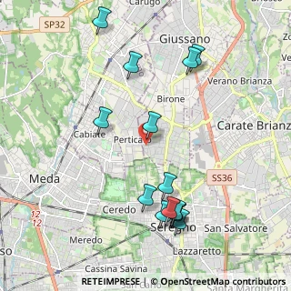 Mappa Via Fratelli Rosselli, 20833 Giussano MB, Italia (2.21786)