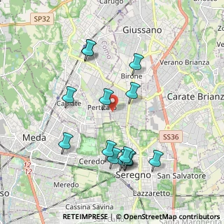 Mappa Via Fratelli Rosselli, 20833 Giussano MB, Italia (1.95571)
