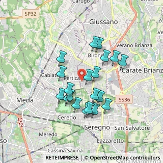 Mappa Via Fratelli Rosselli, 20833 Giussano MB, Italia (1.526)