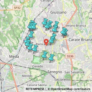 Mappa Via Fratelli Rosselli, 20833 Giussano MB, Italia (1.579)